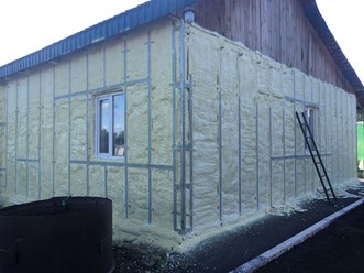 Утепление деревянного дома пенополиуретаном