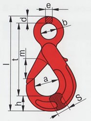крюк цепной самозакрывающийся с проушиной