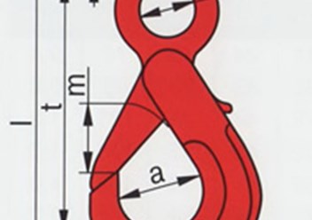 крюк цепной самозакрывающийся с проушиной