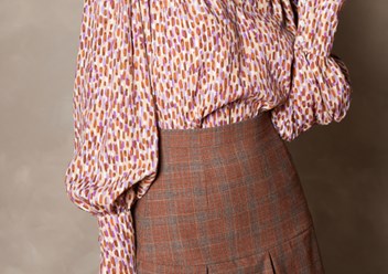 Юбка в складку на кокетке