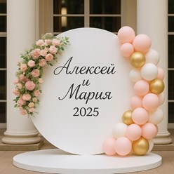 Фотозона на свадьбу от Podecoru