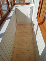 Установка тумбы на балконе