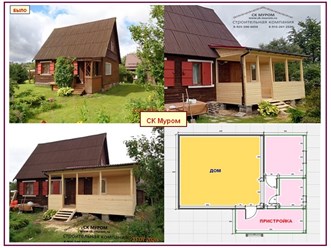 пристройка к дому угловая