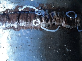 Обнаруженные дефекты. Подрезы, свищи, несплавления металла шва сварного стыкового соединения