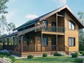Каркасный дом 10х11 с террасой проект Престиж