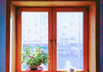 Деревянное окно из сосны