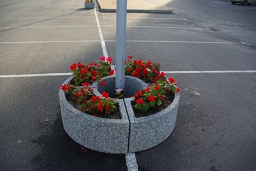 Уличный бетонный вазон для цветов Трансформер круг