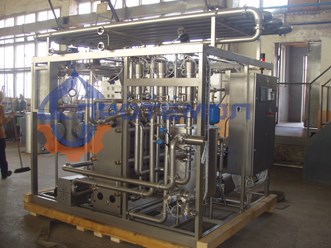 Пастеризационно-охладительная установка. Пастеризатор предназначен для нагрева, пастеризации, выдержки и охлаждения молока в тонкостенном закрытом потоке