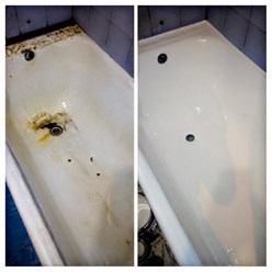 Реставрация ванны в Саратове 346839. Фото до и после работы.