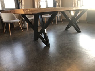 Большой обеденный стол в стиле лофт