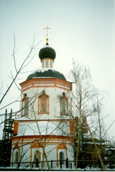 Это - церковь Иоанна Богослова в Селе Красное Новой Москвы с фреской &quot;Богоматерь Одигитрия&quot;, выполненная нашим художником.