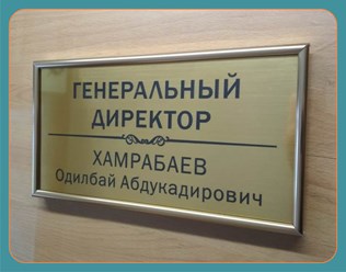 ТАБЛИЧКА ОФИСНАЯ ИЗ 2-Х СЛОЙНОГО ПЛАСТИКА (ГРАВИРОВКА) 300х120 мм