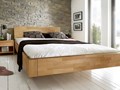 Деревянная парящая кровать в современном стиле