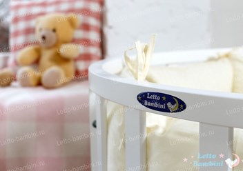 Овальная кроватка - трансформер "Letto Bambini Elegante" 8-в-1 (Белоснежная)