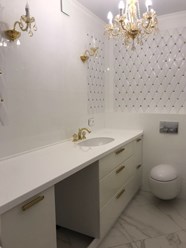 Выполненный проект ванной комнаты.