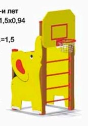 Шведская стенка Слоненок с баскетбольным щитом