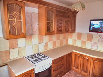 Кухня с фрезерованными фасадами