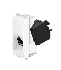 Розетка CADUCEUS ALING EXPERIENCE компьютерная, с модулем Keystone RJ45 8P8C cat.5e, FTP, модульная, для скрытой проводки, механизм