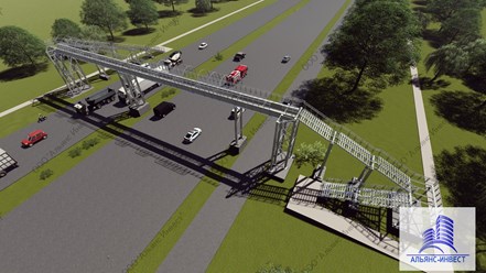 Конструкция пешеходного моста.
Разработка данного проекта заняла 4 недели, окончательная же масса по ведомости отправочных марок составила 86 т.