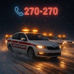Служебный автомобиль Аварком Томск с логотипом и номером 270-270