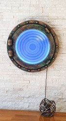 Интерьерный светильник в корпусе иллюминатор.  Изготовим по вашим размерам, в вашем цвете. Возможен вариант без подсветки (интерьерный декор) и увеличение размера до 70см.