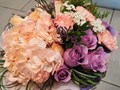 #букет гортензии и розы