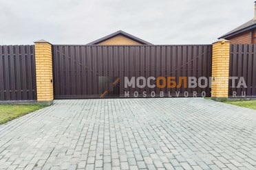 Изготовление и установка откатных ворот. КП Дольче Вита, 2021 год