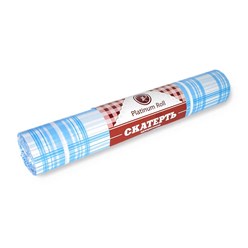 Скатерть одноразовая Platinum Roll 110×180см 5шт ПВХ Голубая клетка