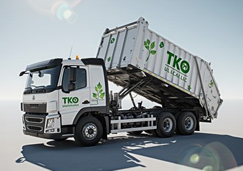 Компания ТКО. Услуги по вывозу мусора контейнерам. Объёмы контейнеров от 8 м3 до 36 м3.