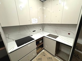 Столешница и фартук из кварца Avant 7400 Калакатта Дофине