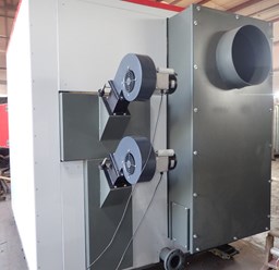 Q Max Plus 750 кВт, вид позади котла.