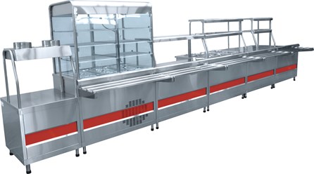 Линия раздачи Аста. Линия раздачи питания для столовой, кафе, ресторана. Оборудование для общепита. www.torg-snab.com