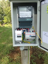 шкаф учета на выносе от тела опоры
