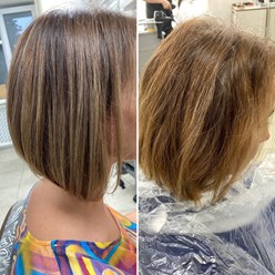 Сложное окрашивание и стрижка