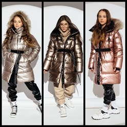 Пальто для девочки ЗС-924
Размеры: 140-158 см Ткань: металлизированная курточная ткань Наполнитель: синтетический лебяжий пух Подклада: фольгированная (омни хит) Опушка: мех енота натуральный
