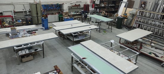 Сборка полотен с облицовкой керамогранитом