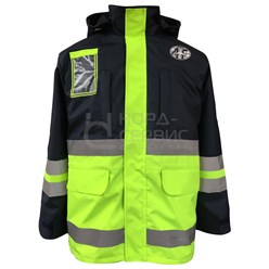 Демисезонная сигнальная куртка мембранная работника авиационного сервиса (огнезащитная, маслобензостойкая, антистатическая) (Норд-Сервис)