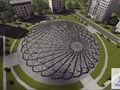 Конструкция здания экспоцентра из металла в виде сферического купола.
Разработка данного проекта заняла 6 недели, окончательная же масса по ведомости отправочных марок составила 208 т.