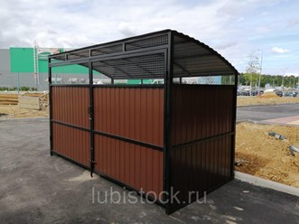 Контейнерная площадка ТБО с воротами на 2 контейнера
