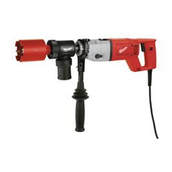 Дрель для сухого алмазного сверления с микроударом Milwaukee DD 2-160 XE (Милуоки ДД 2-160 ХЕ) предназначена для сухого алмазного бурения отверстий Ø до 162 мм в бетоне, железобетоне, кирпиче, камне.