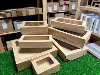 Картонные коробочки с окном