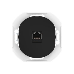Розетка скрытой установки компьютерная CADUCEUS ALING EON с модулем Keystone RJ45 8P8C, cat.6, FTP, механизм