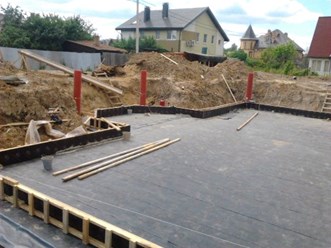 гидроизоляция , монтаж опалубки