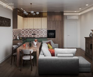 Кухня из проекта квартиры в ЖК «GloraX Заневский»