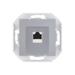 Розетка скрытой установки CADUCEUS ALING PRESTIGE компьютерная с модулем Keystone RJ45 8P8C, cat.6, FTP, механизм