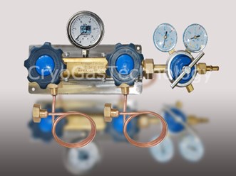 Рампа разрядная для 2-х баллонов с манометром и регулятором