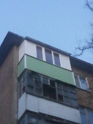 Теплое остекление балкона, Крыша, наружная отделка сайдингом