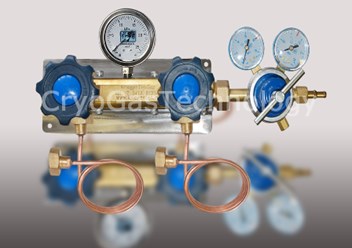 Рампа разрядная для 2-х баллонов с манометром и регулятором