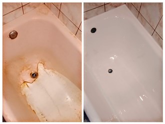 Реставрация чугунной ванны акрилом в Саратове. Результат работы. 346839