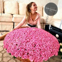 букет из 501 розовой розы